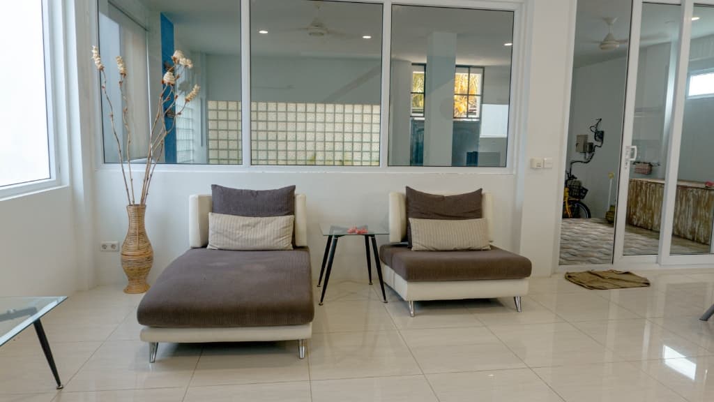 Private Villa Gili Air living area with comfortable seating